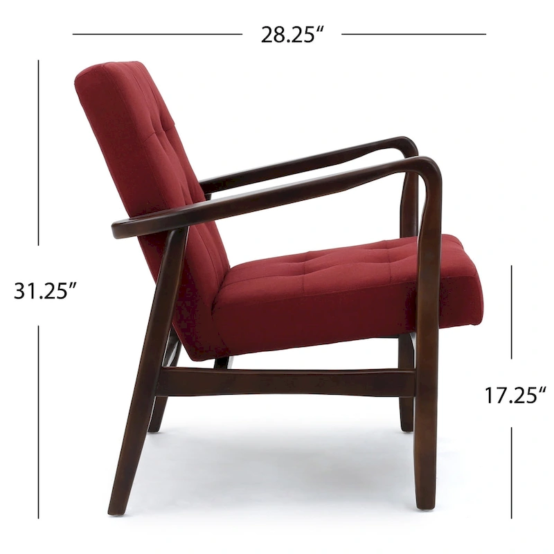 Brayden Mid-century Fabric Club Chair by Christopher Knight Home