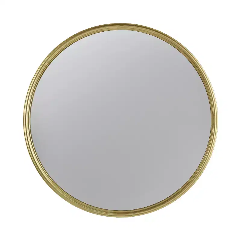 11 Inch Round Gold Wall Mirror with Iron Frame