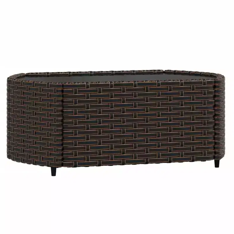vidaXL Patio Furniture Set Modern Lounge Set with Cushions Poly Rattan