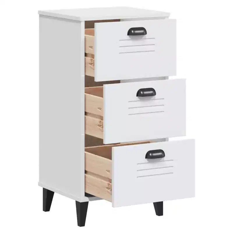 Bedside Cabinet Accent End Table Bedroom Furniture Solid Wood Pine