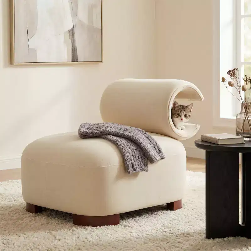 Christopher Knight Home Madison Modern Fabric Upholstered Armless Accent Chair with Sculpted Rolled Back