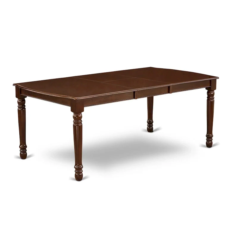 East West Furniture Dining Set Consists of a Rectangle Wooden Table and Upholstered Chairs, Mahogany (Pieces Options)