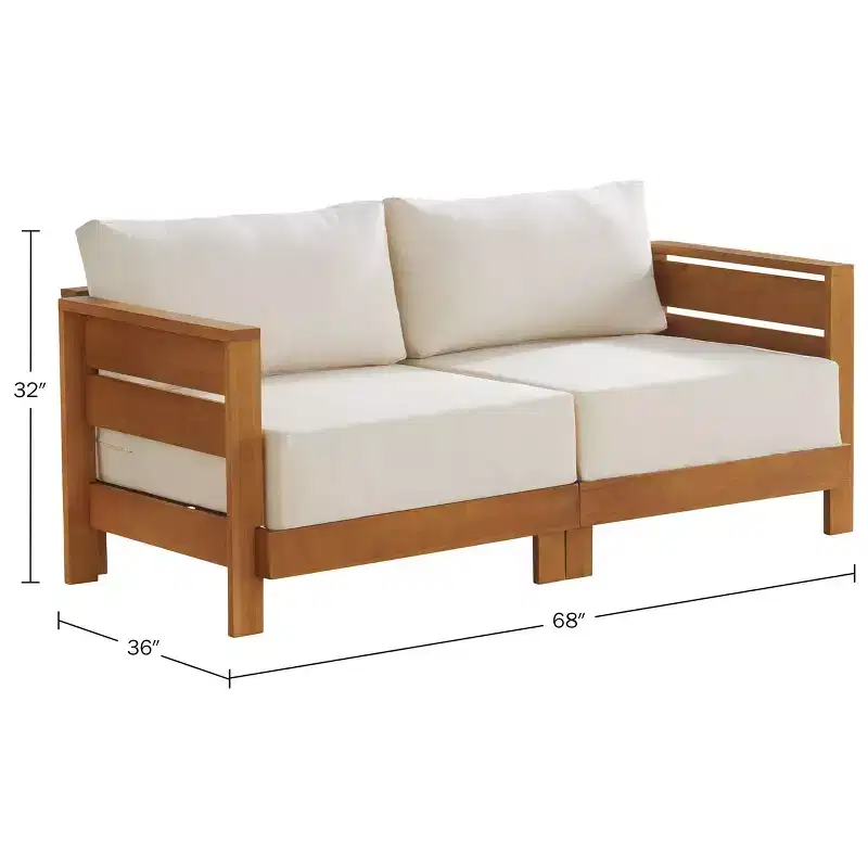 Alaterre Furniture 2pc Barton Outdoor Weather Resistant Furniture Set with Couch & Coffee Table