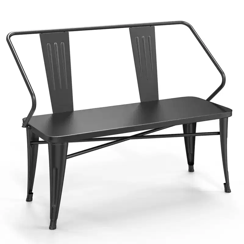 Karl Home | 45-In Industrial Metal Outdoor Bench