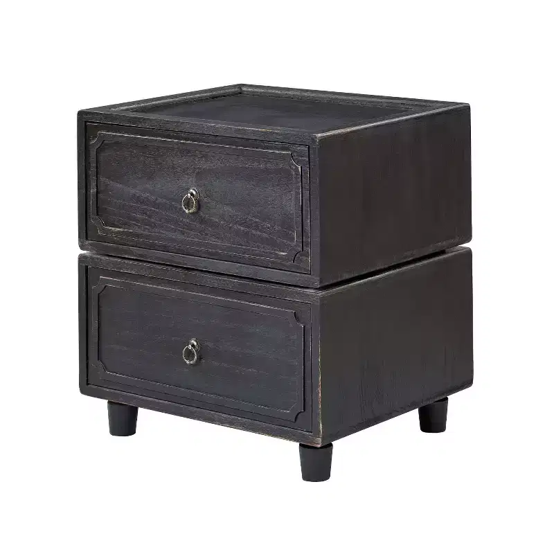 Leo 2 - Drawer End Table With Modular Design| ART OF LIVING DESIGNS-BLACK