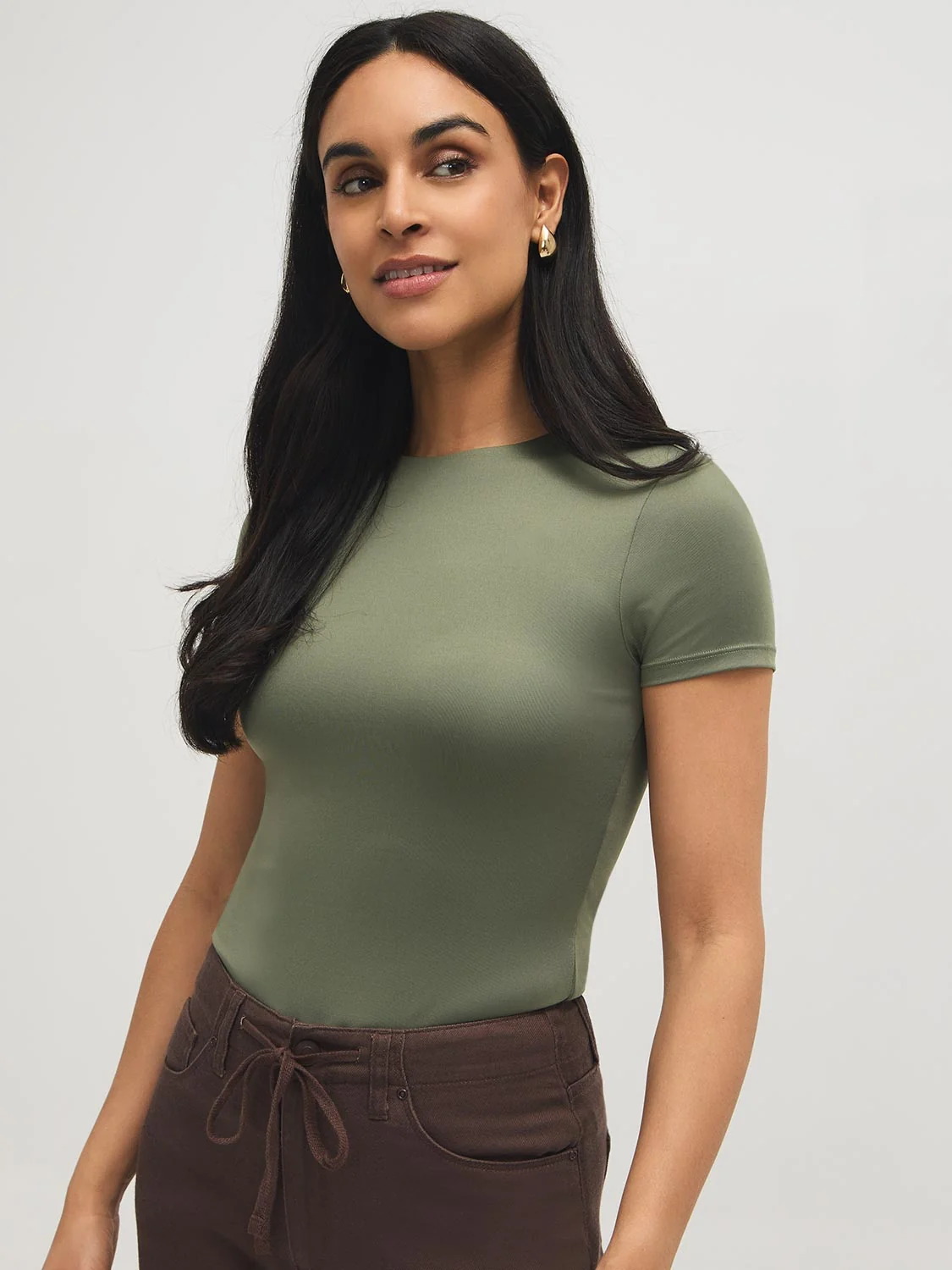 Double Layer Crew Neck T-Shirt