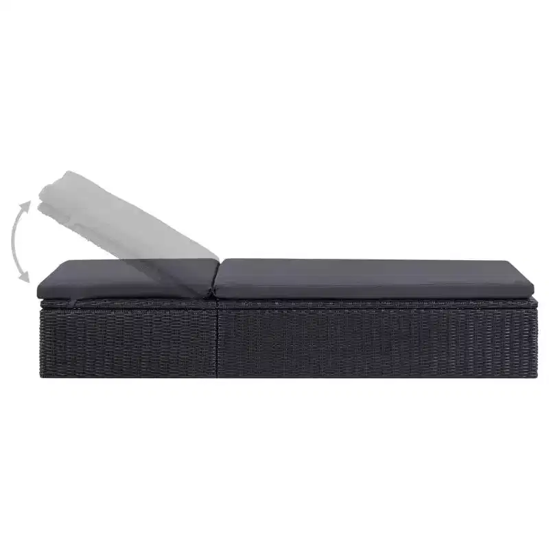 vidaXL Sunlounger and PE rattan Standard Foldable