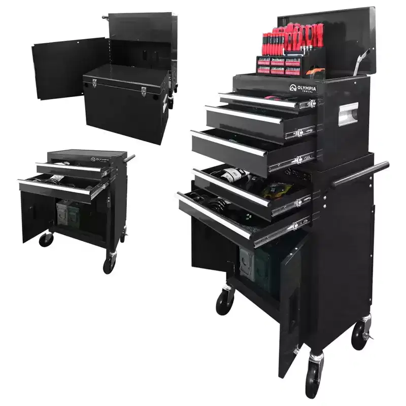 Olympia Tools 20-Inch Rolling Tool Cabinet with 5 Drawers, Locking Storage