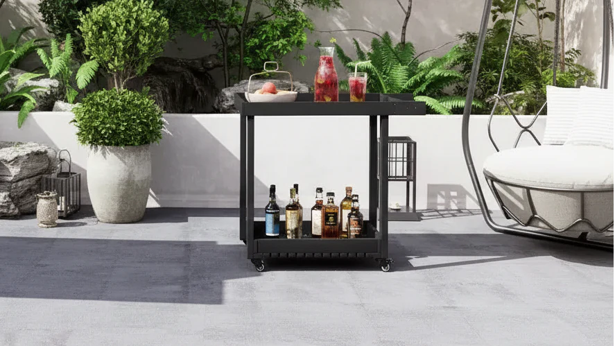 2-Shelf Rolling Utility Cart with Wheels – 500 lbs Capacity
