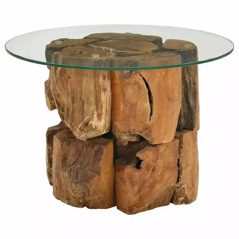 vidaXL Coffee Table Brown Solid Teak Driftwood Medium Coffee Table - Brown