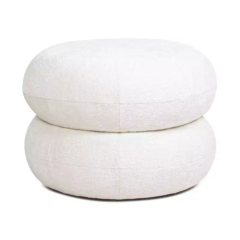 19.5 Low Round Upholstered Ottoman