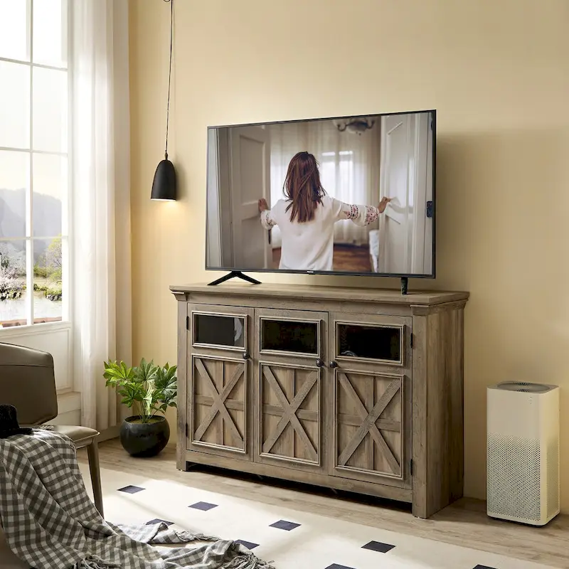 3 Doors Cabinet Large Buffet Sideboard Cabinet, Bar Wine Cabinet, Buffet Cabinet Table Coffee Bar Wine Bar