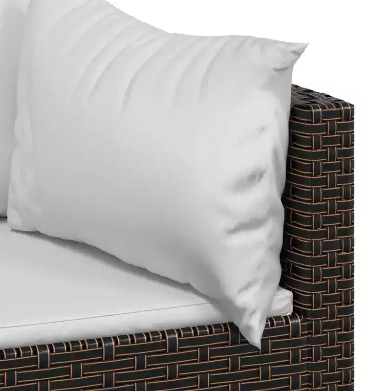 vidaXL Patio Furniture Set Modern Lounge Set with Cushions Poly Rattan
