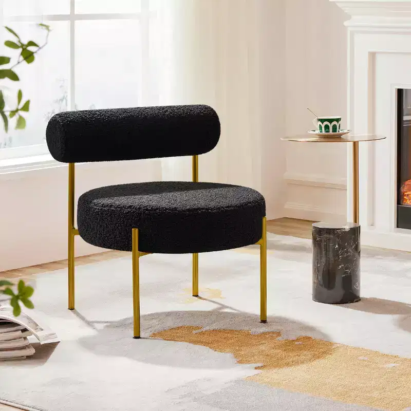 Yaheetech Boucle Accent Chair Side Chair for Living Room Bedroom Lounge