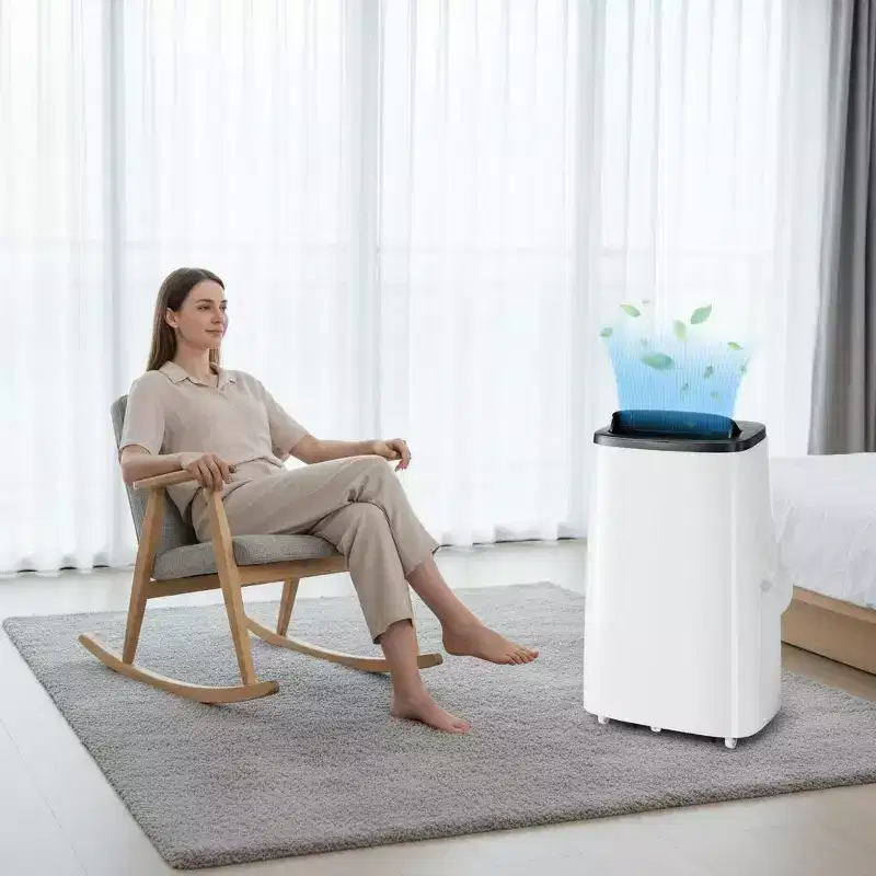 GustoWave Aire acondicionado porttil 14000 BTU, 3 en 1, para 500-700 pies, control remoto, pantalla LED y temporizador 24 horas