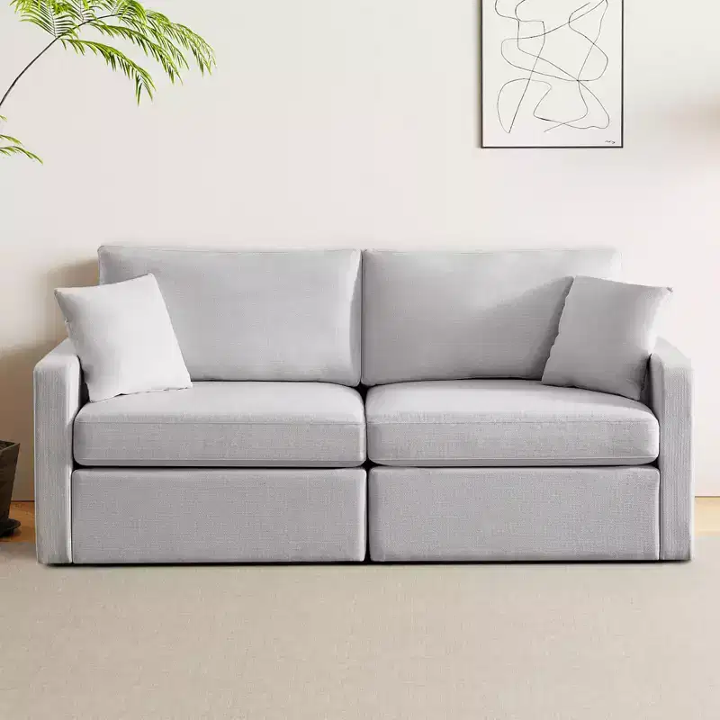 Hardwood Canvas Upholstered Sofa 80
