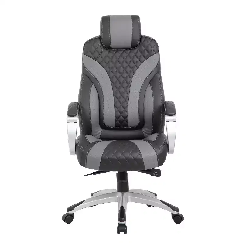 Executive Hinged Armchair, High-Back Office Chair with Lumbar Support, Swivel, Adjustable Height & Tilt