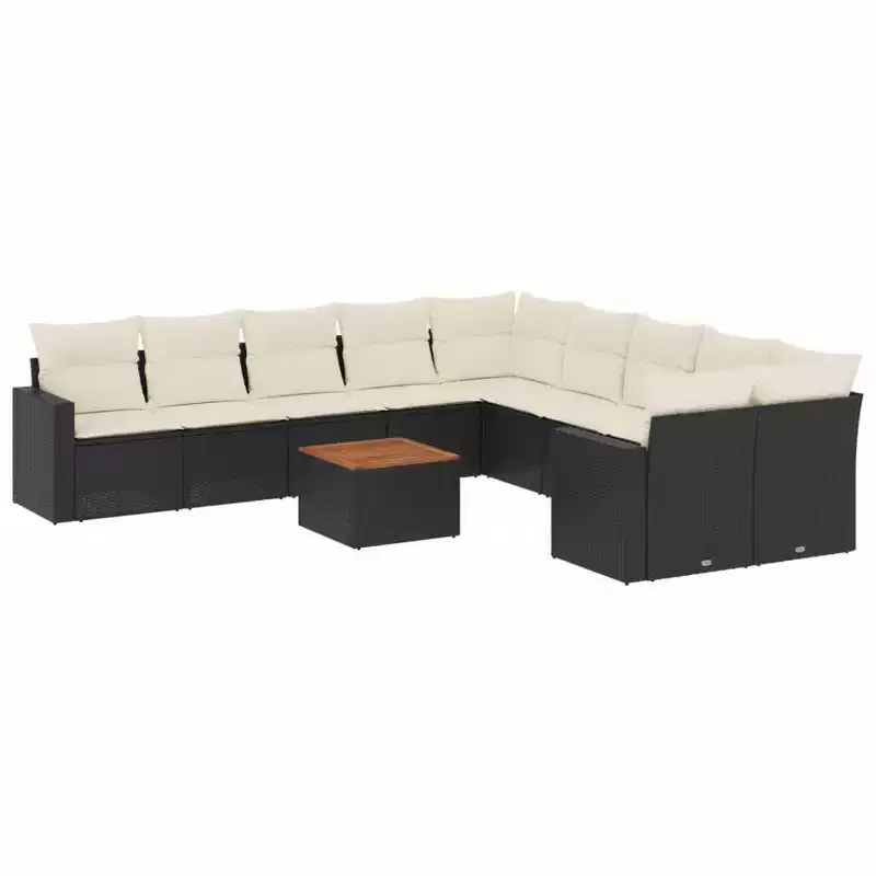 vidaXL Modern Modular Outdoor Sofa Set with Cushions