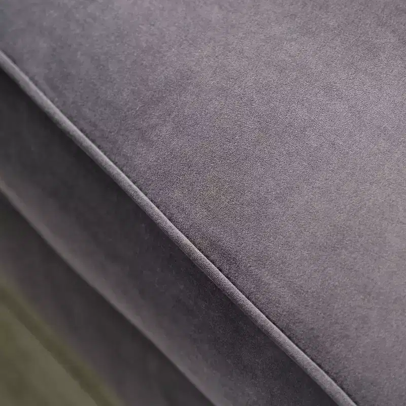 Button Tufted Velvet Sofa, 3-Seater with Wood Frame and Black Legs