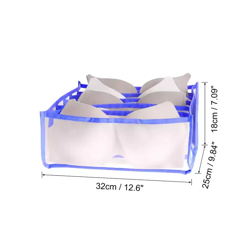 6-Grid Clothes Organizer Compartment Storage Box for Underwear, Jeans