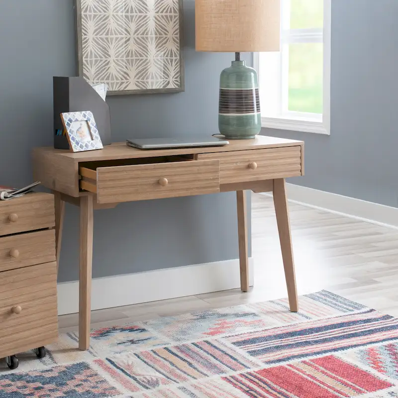 Wood 2 Drawer Office Desk