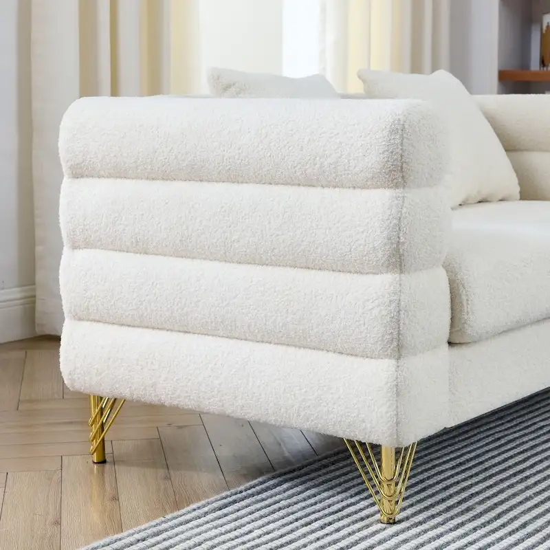 Fabric 3-seater Sofa with 3 Pillows