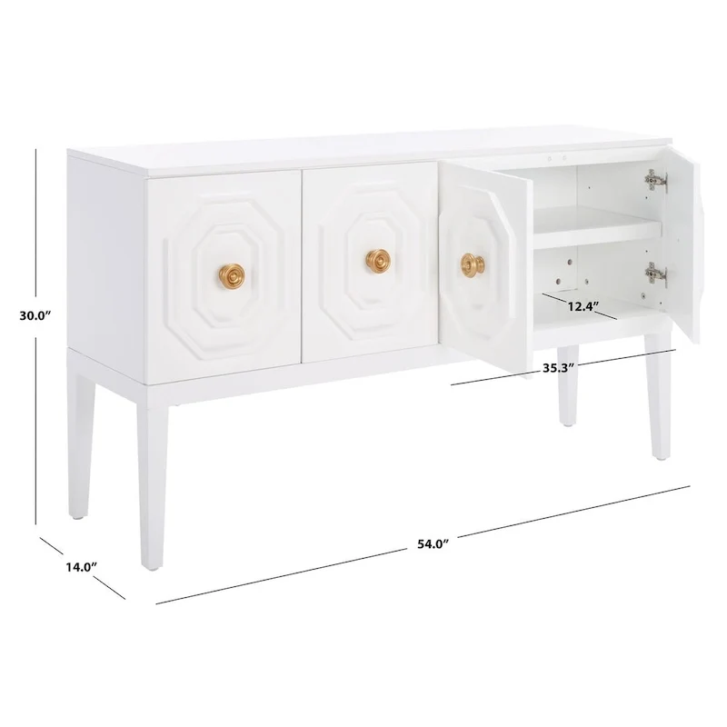 Chelsie 3 Door 2-Shelf Sideboard - 54 W x 14 D x 30 H