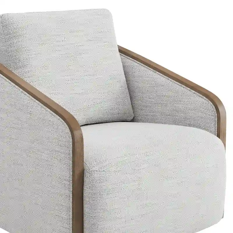 Skyler Modern Upholstered Living Room Swivel Bucket Accent Chair