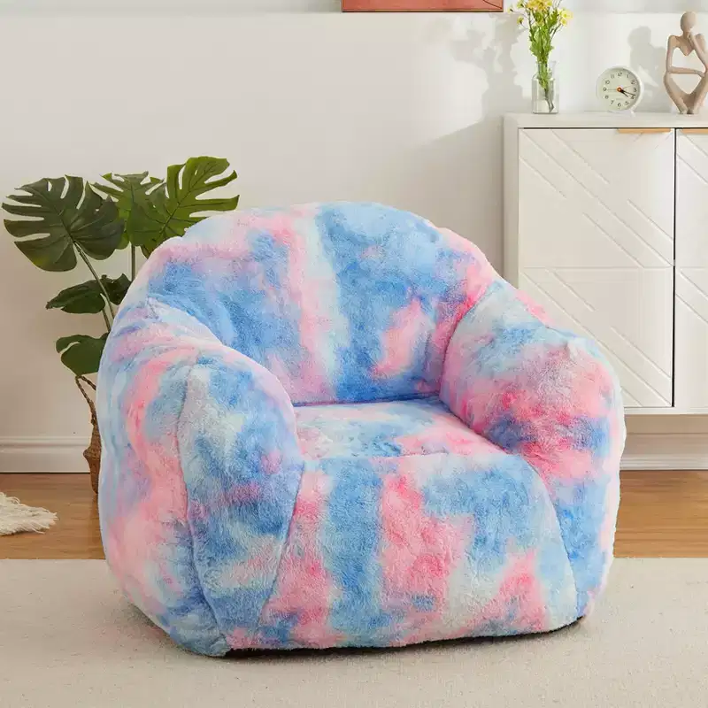 Bean Bag Chair for Adults, Plush Faux Fur Memory Foam Lounger, Ergonomic Beanbag Sofa Chair, Lazy Sofa Cozy Beanbag, for Dorm, Living Room