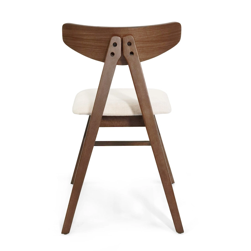 Stocker Fabric and Rubberwood Dining Chairs (Set of 2) by Christopher Knight Home