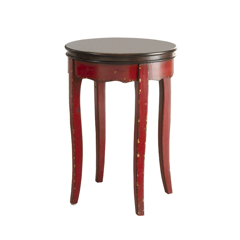 Lira Transitional White 18-inch Round Side Table by Furniture of America