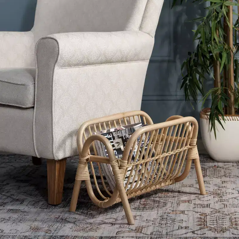 Rattan Magazine Rack - Natural