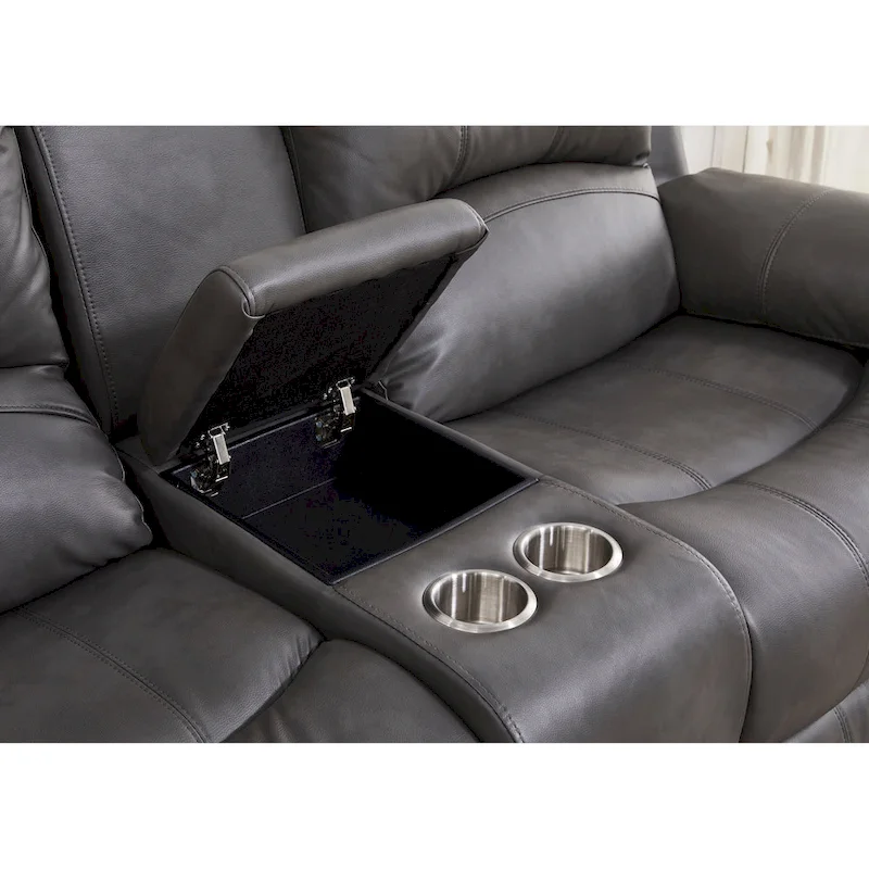 Betsy Furniture 2 Piece Bonded Leather Power Reclining Living Room Set, Sofa and Loveseat