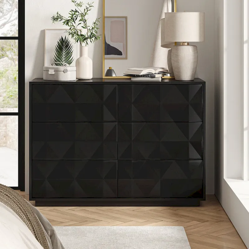 Linus Modern 6-Drawer Dresser by HULALA HOME