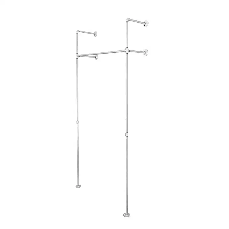41 in. Galvanized Wall Mounted Clothing Rack