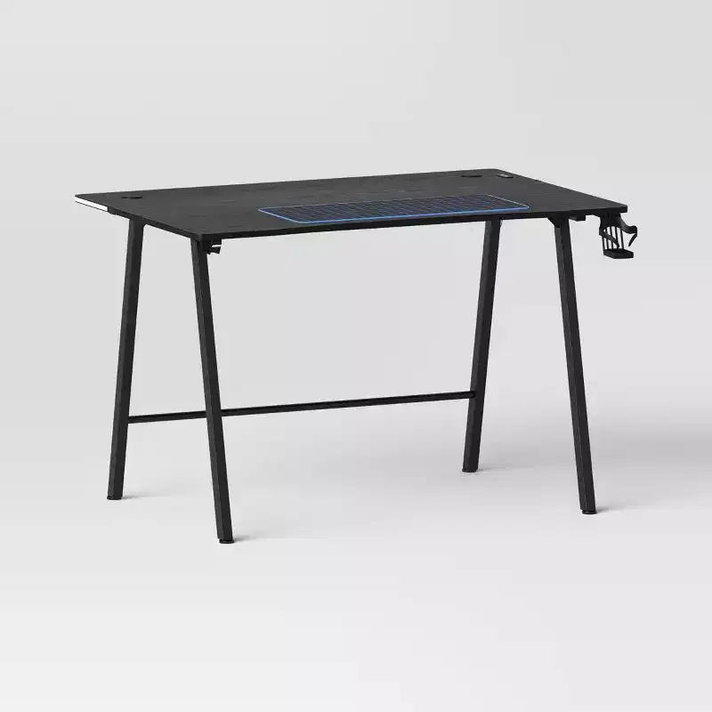 Gaming Desk with LED Lights and Headphone Holder - Room Essentials