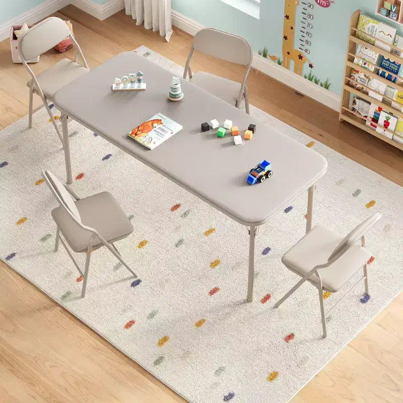 Kids Folding Table for Activities, Toddler Play Table for Learning and Crafts in Playroom, Classroom
