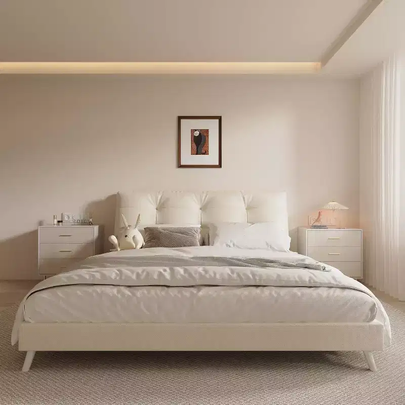 Modern White Nightstand with 3 Drawers and Gold Legs, Slim Bedside Table for Small Spaces