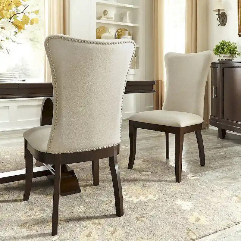 Fabric Wingback Dining Chairs