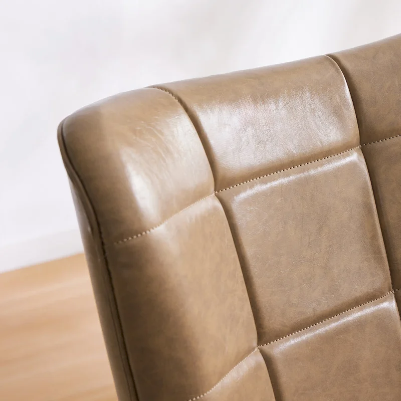 HUIMO High-back Accent Chair Modern Wing Back Chair-Faux Leather