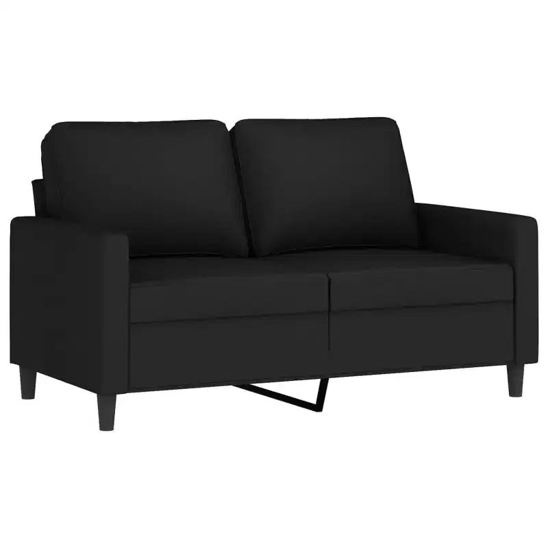 vidaXL 2 Piece Sofa Set in Plush Black Velvet with Comfortable Cushions - Lounge Seating for Living Room or Office Space
