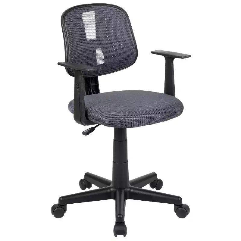Mid-Back Mesh Swivel Task Office Chair with Pivot Back and Arms