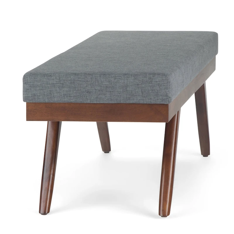 WYNDENHALL Nadine 48 inch Wide Mid Century Modern Rectangle Ottoman Bench