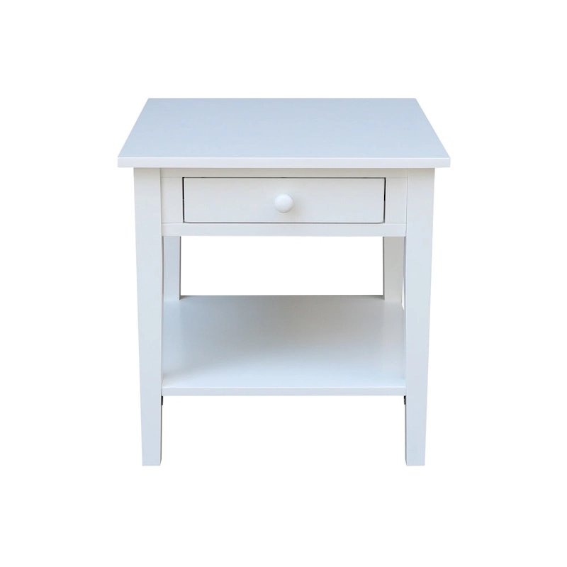 Spencer Square Solid Parawood End Table - 24 in. W x 24 in. D x 25 in. H