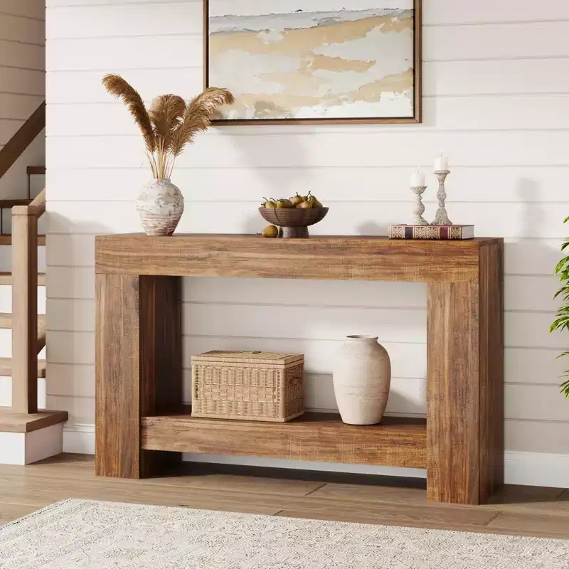 Console Table for Entryway, Entry Accent Table for Living Room, Long Console Table with Storage