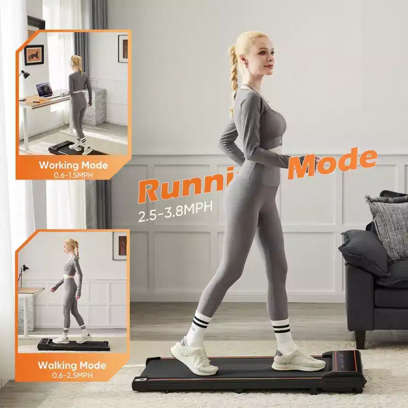 NAYSAYE Walking Pad Treadmill Indoor Cardio Walking Exercise Trainer Quiet Workout for Home Office, Black, 42.2*19.2*3.58