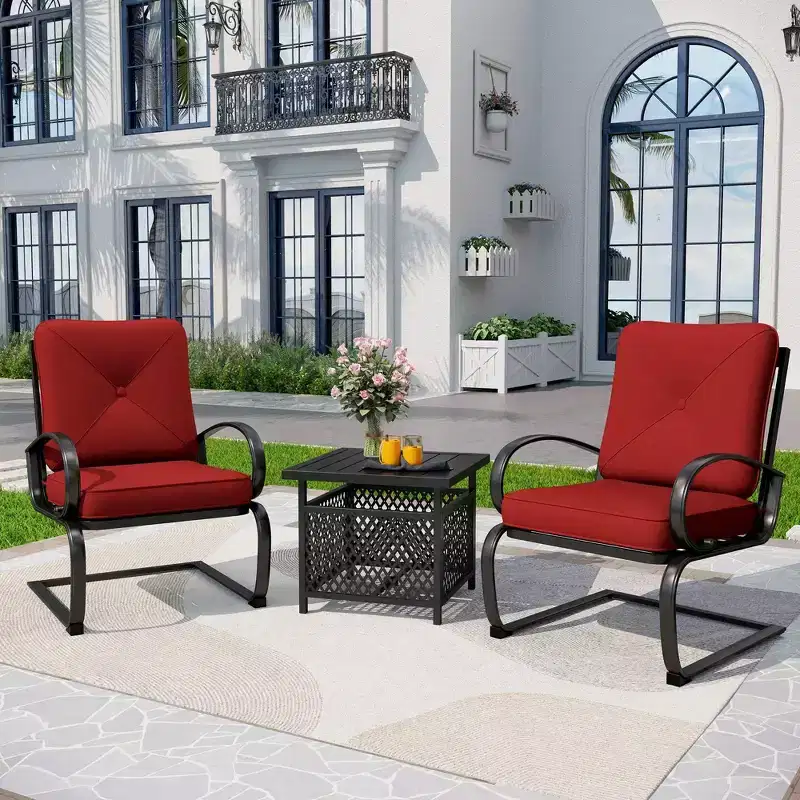 Square Bistro Table Base Stand with 1.57" Hole - Captiva Designs: Rust-Resistant, Weatherproof Patio Dining Table
