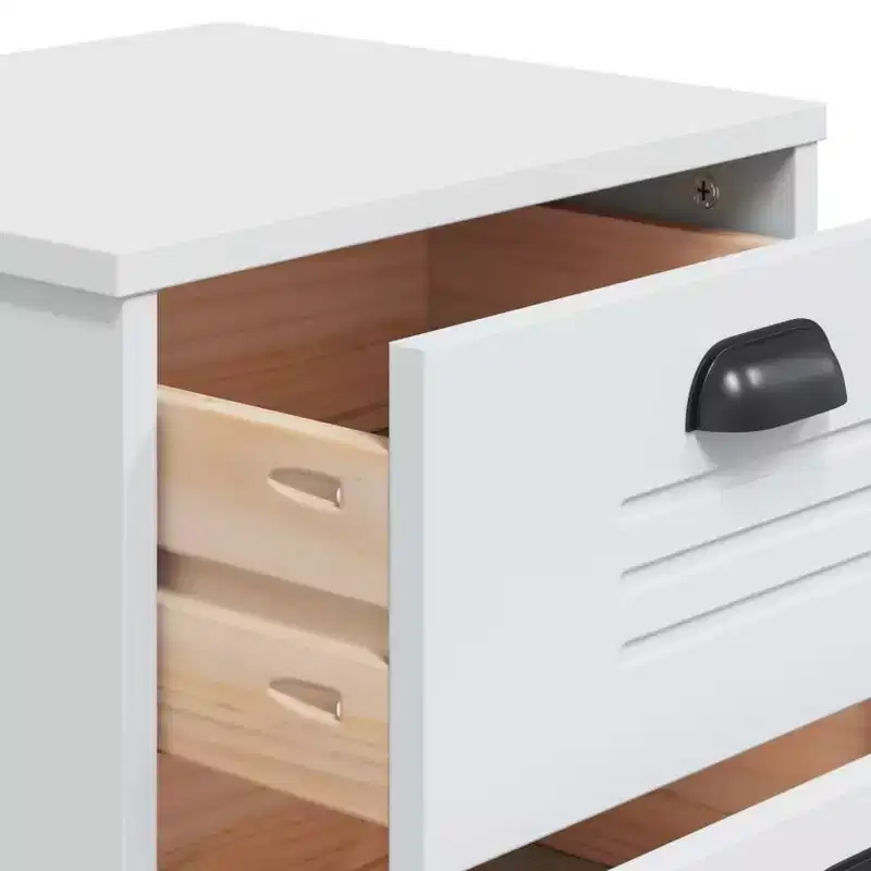Bedside Cabinet Accent End Table Bedroom Furniture Solid Wood Pine