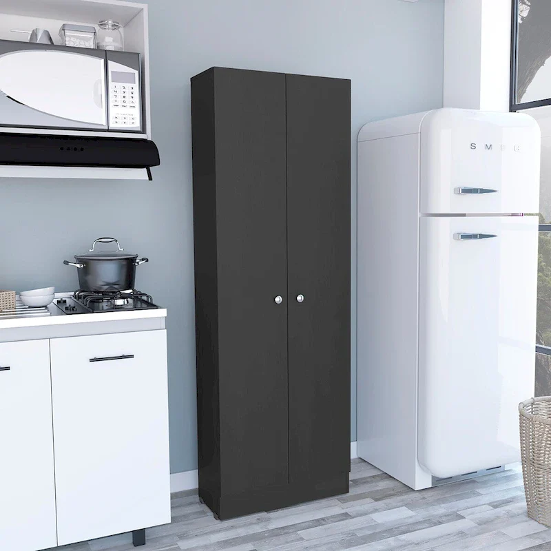 Pantry Cabinet with Five Shelves and Double Door