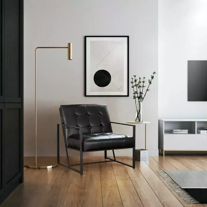 PU Leather Accent Chair